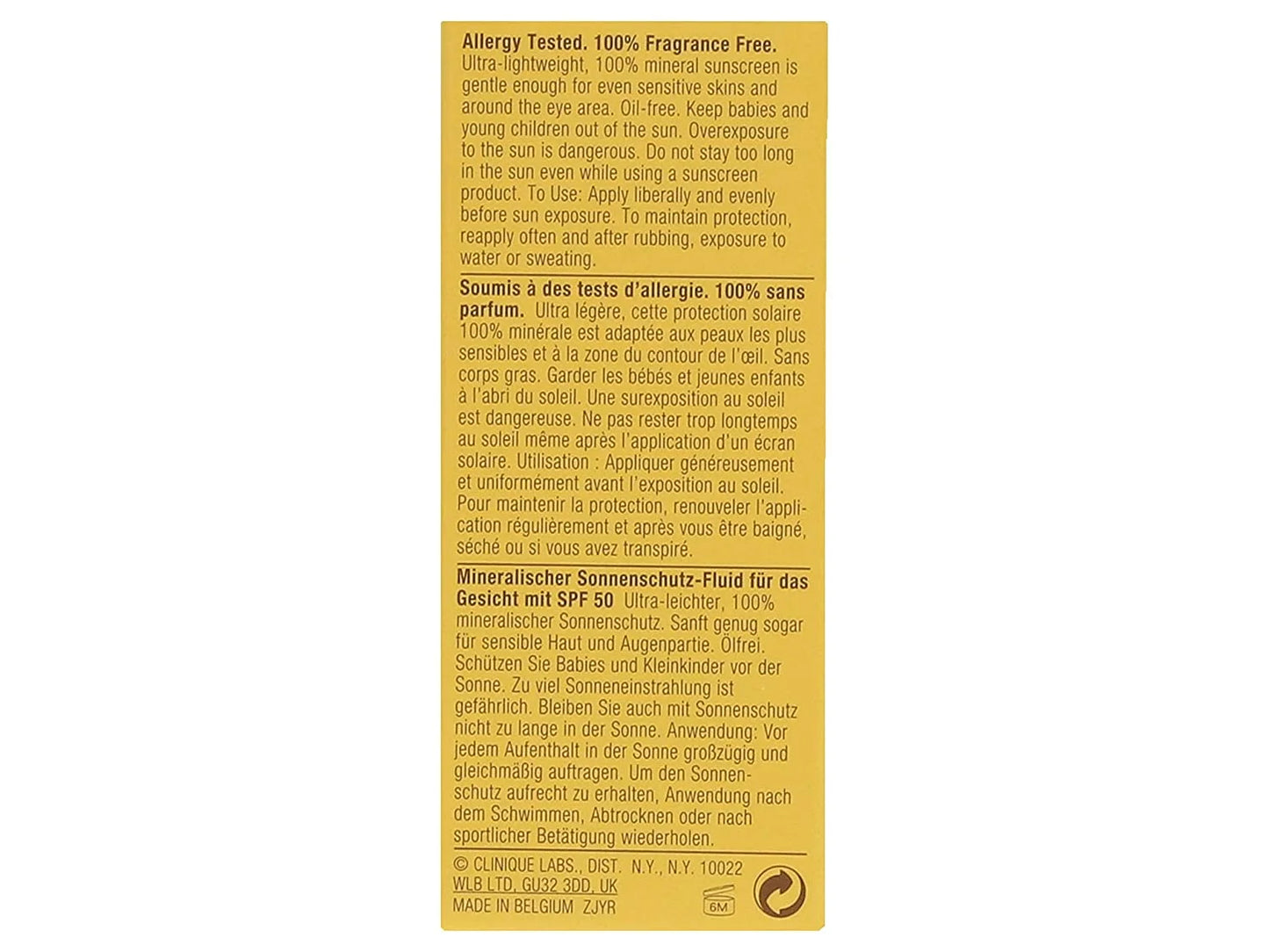 Broad Spectrum SPF 50 Mineral Sunscreen Fluid for Face by for Women - 1 Oz Sunscreen