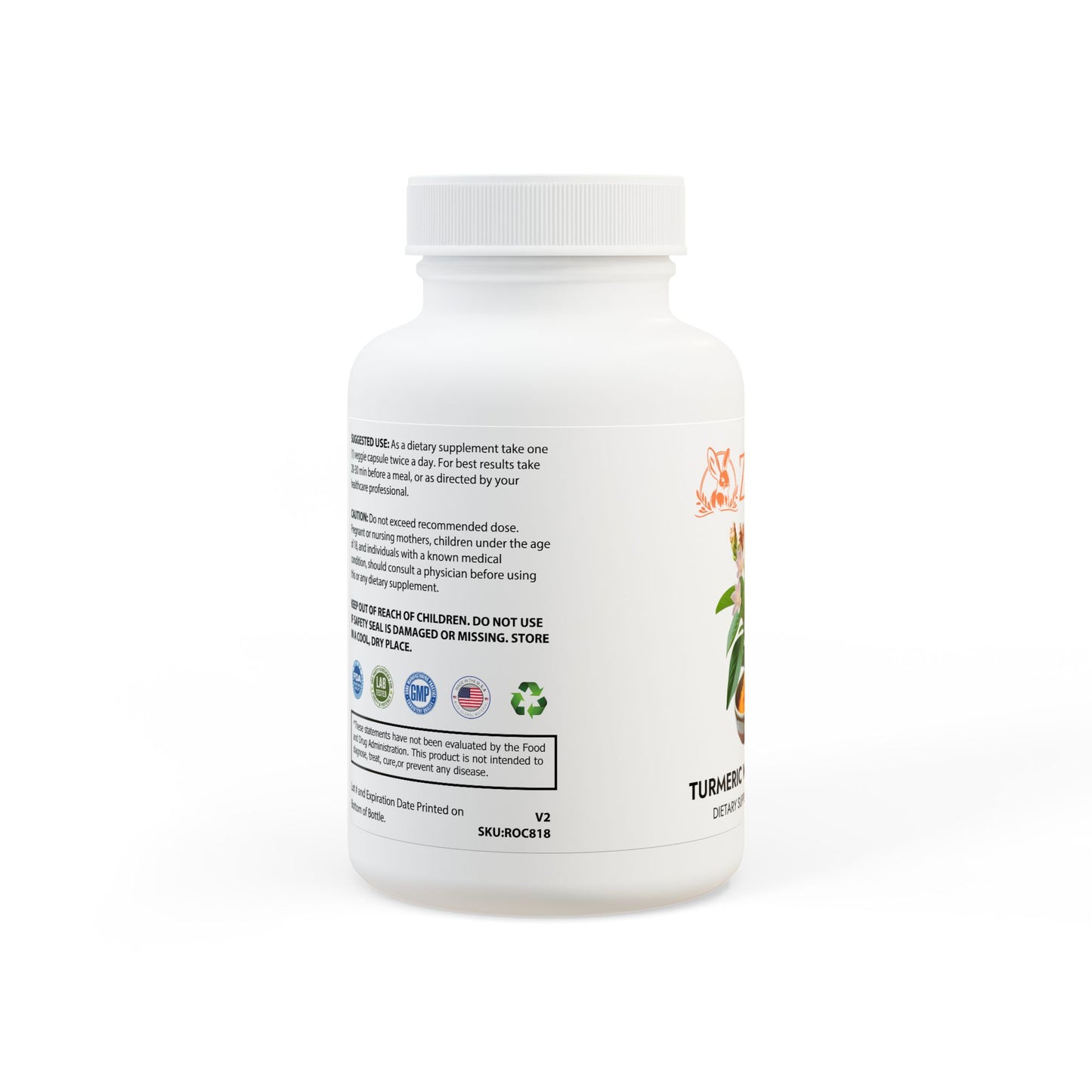 Turmeric + BioPerine® | High-Potency Curcumin | 60 Vegan Capsules