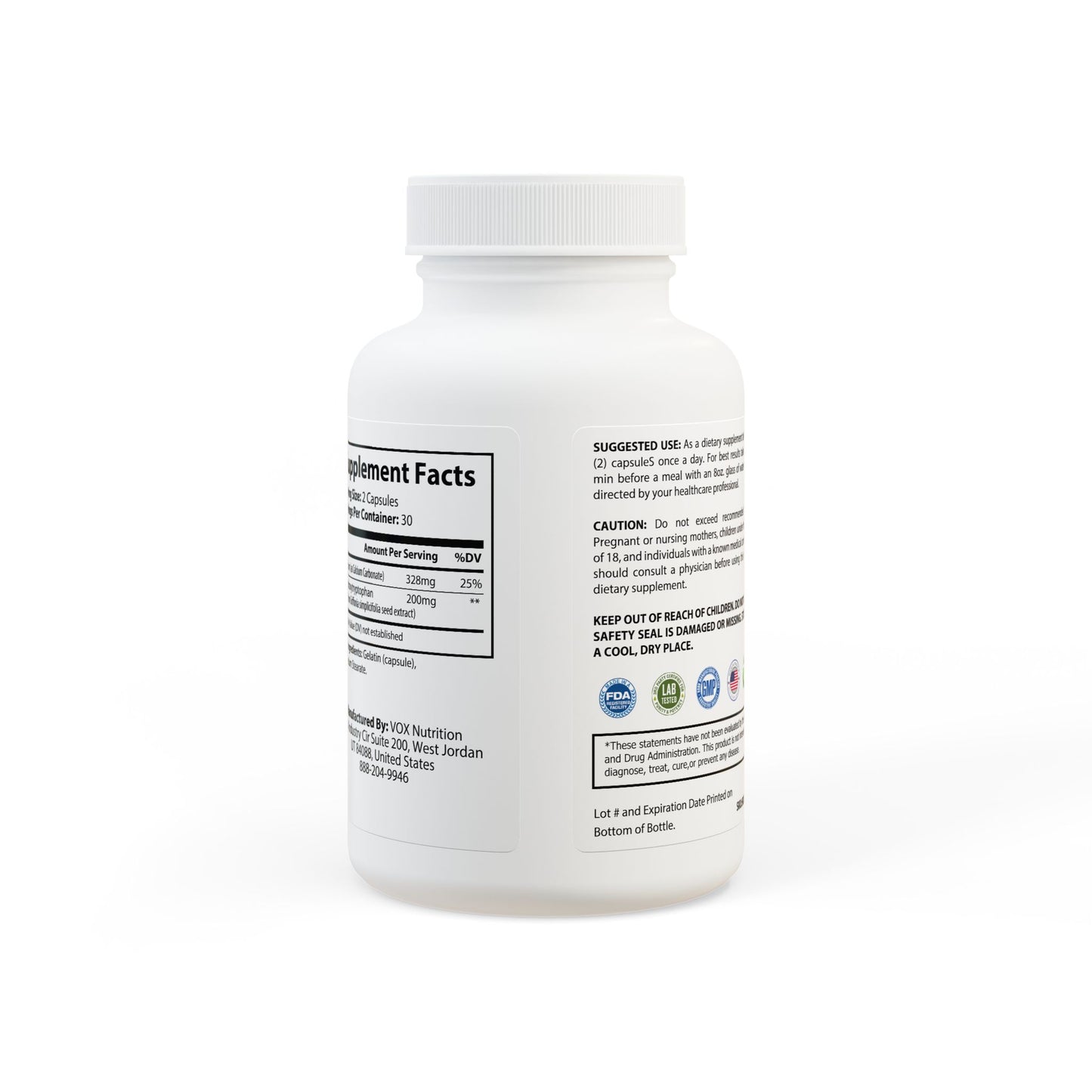 5-HTP Supplement – 100mg Griffonia Seed Extract – 60 Veggie Capsules