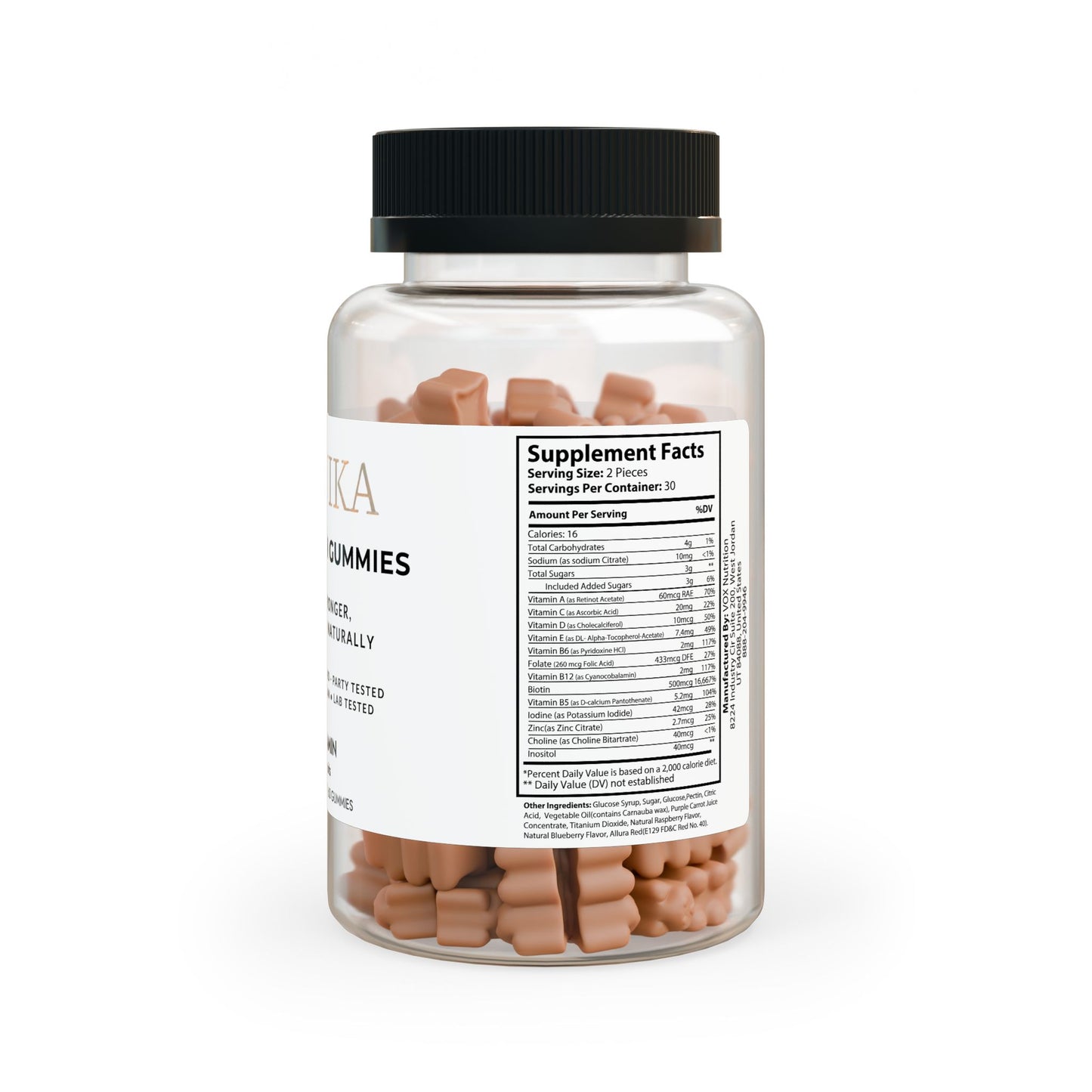 Hair Vitamin Gummies - 60 Count