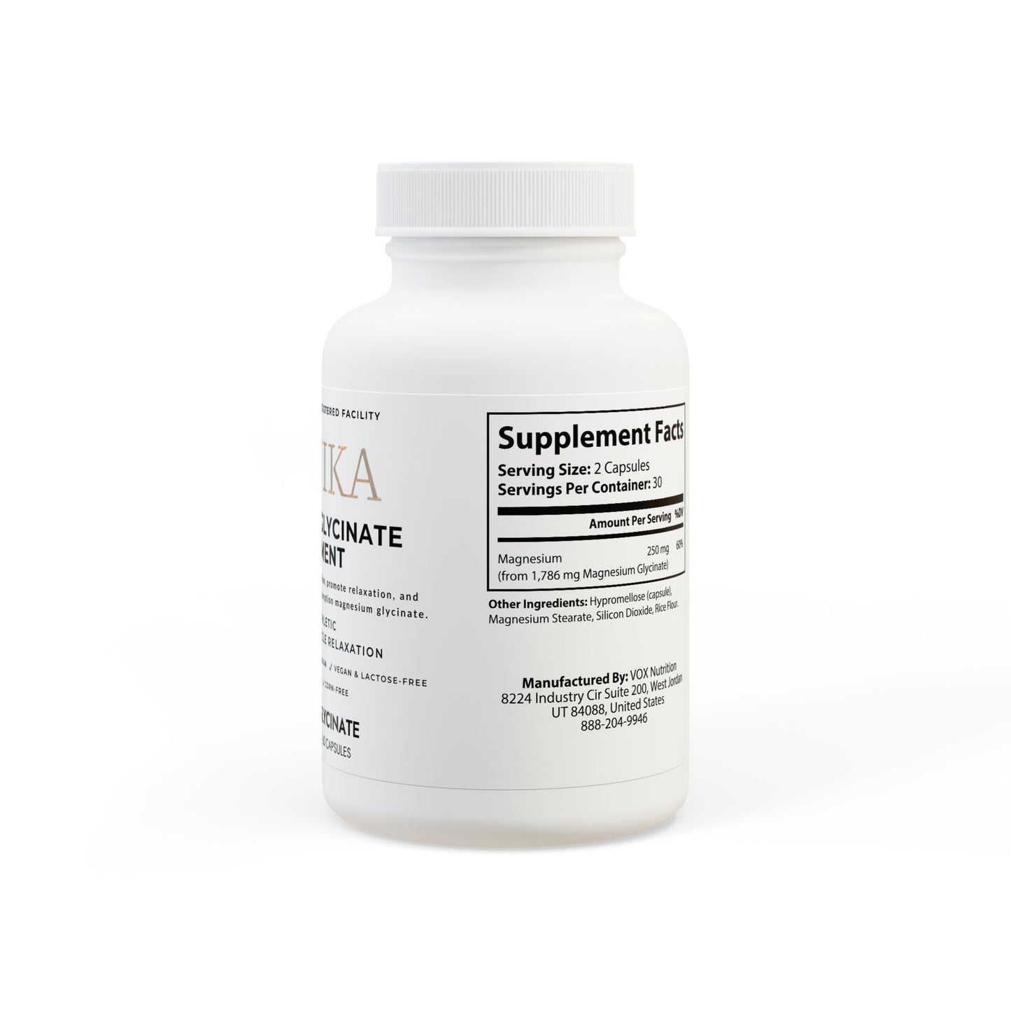 ZUIKA Magnesium Glycinate Supplement