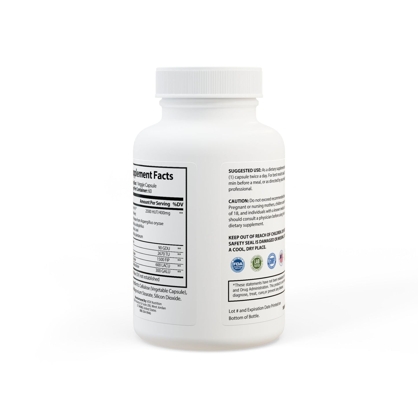 ZUIKA Digestive Enzyme Blend Supplement – Support Healthy Digestion & Nutrient Absorption