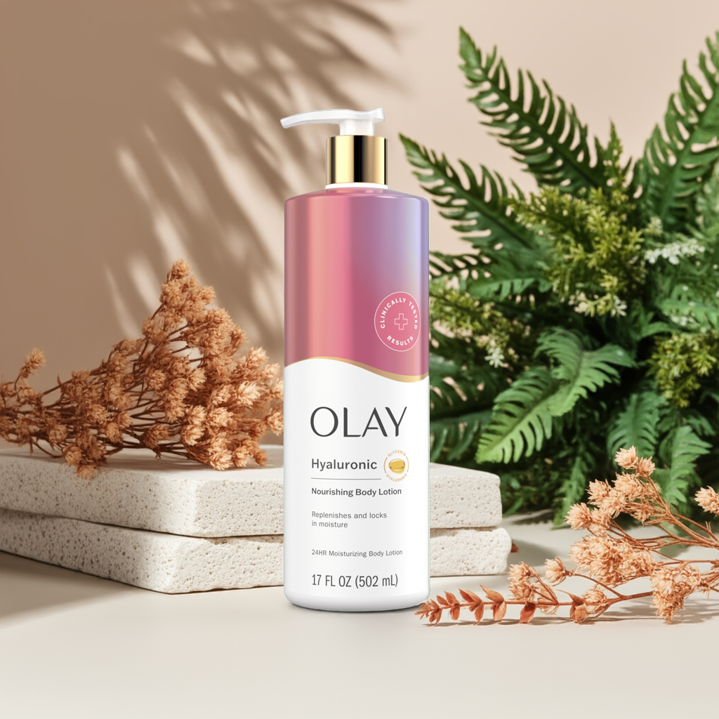 Olay Nourishing & Hydrating Body Lotion – Lightweight Moisturizer with Hyaluronic Acid & Vitamin B3