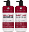 Curly Hair Shampoo and Conditioner Set - Moisturizing Sulfate-Free Formula for Defining Wavy, Curly, and Frizzy Hair - Safe for Color-Treated Locks for Both Women and Men