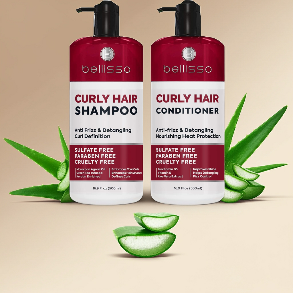 Curly Hair Shampoo & Conditioner – Sulfate-Free, Moisturizing Care