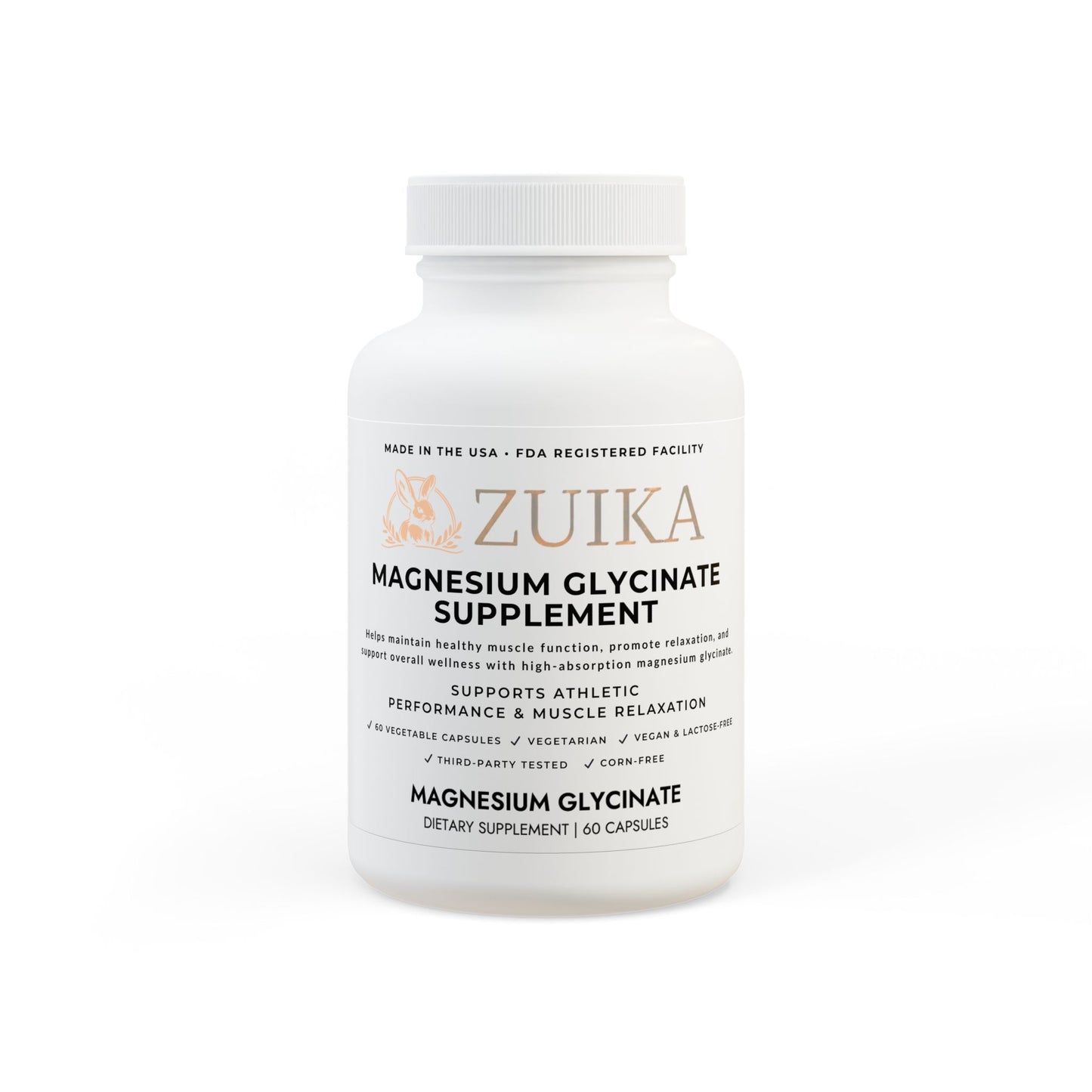 ZUIKA Magnesium Glycinate Supplement