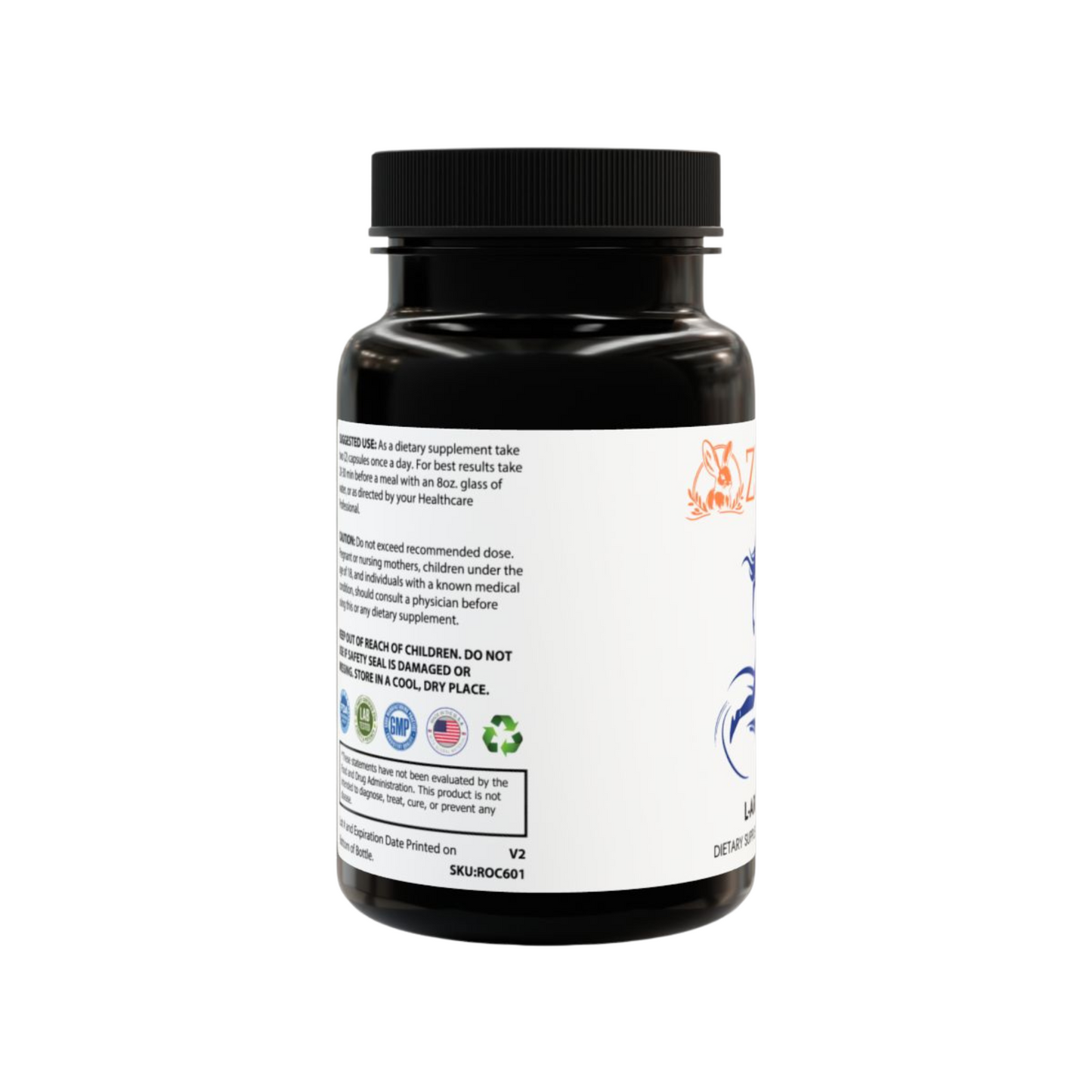 L-Arginine – Nitric Oxide Support – 60 Veggie Capsules