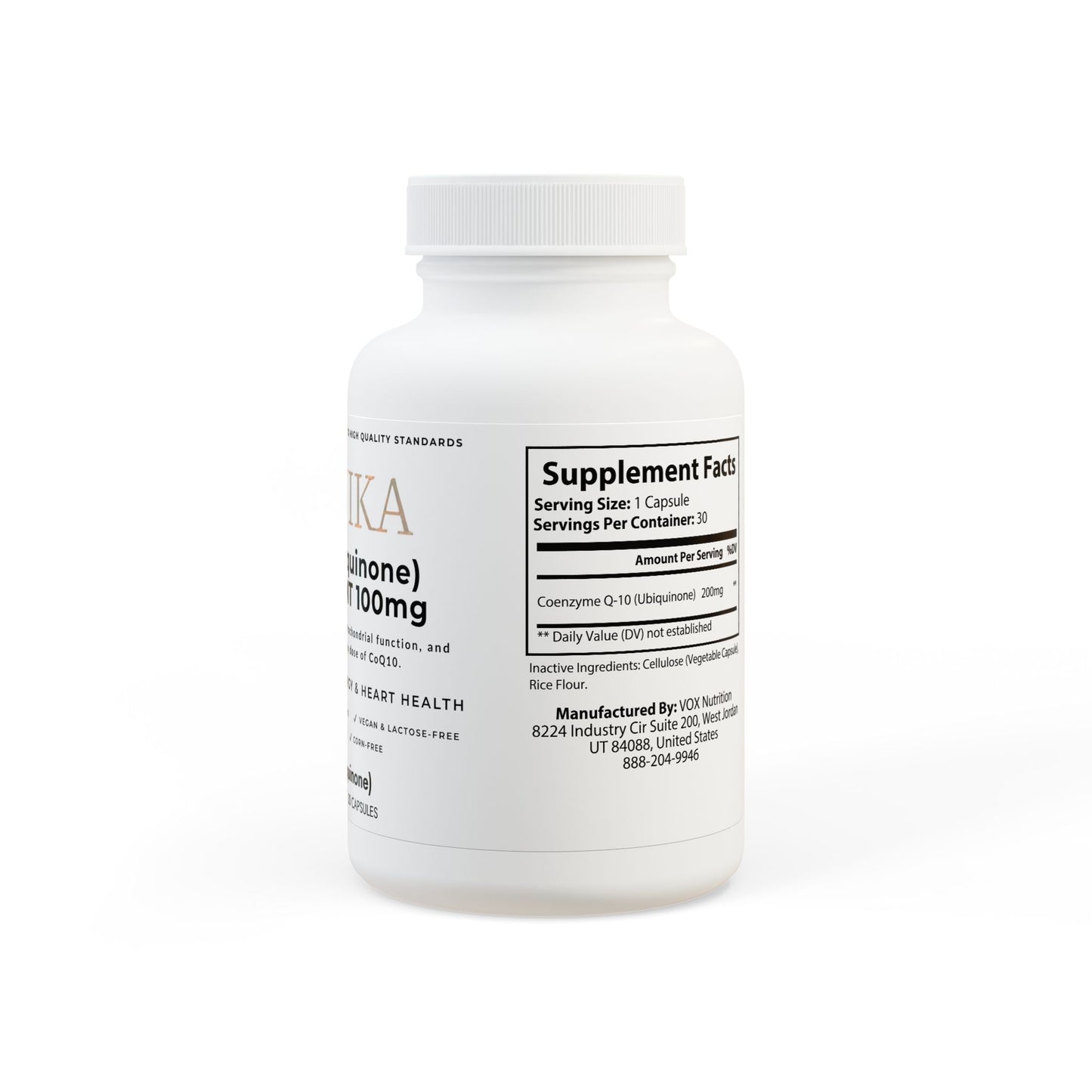 ZUIKA CoQ10 (Ubiquinone) Supplement