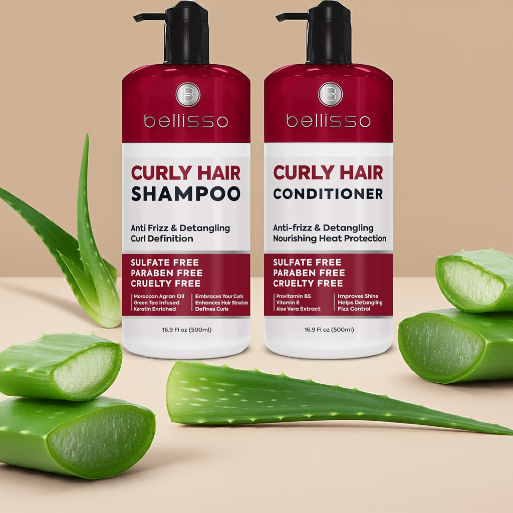 Curly Hair Shampoo & Conditioner – Sulfate-Free, Moisturizing Care