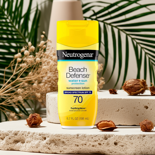 Neutrogena Beach Defense SPF 70 – High Protection, Water-Resistant Sunscreen Lotion