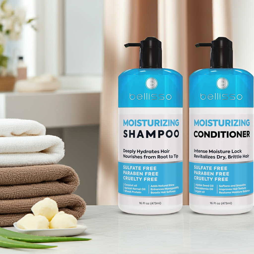 Bellisso Moisturizing Shampoo & Conditioner – Sulfate-Free Hair