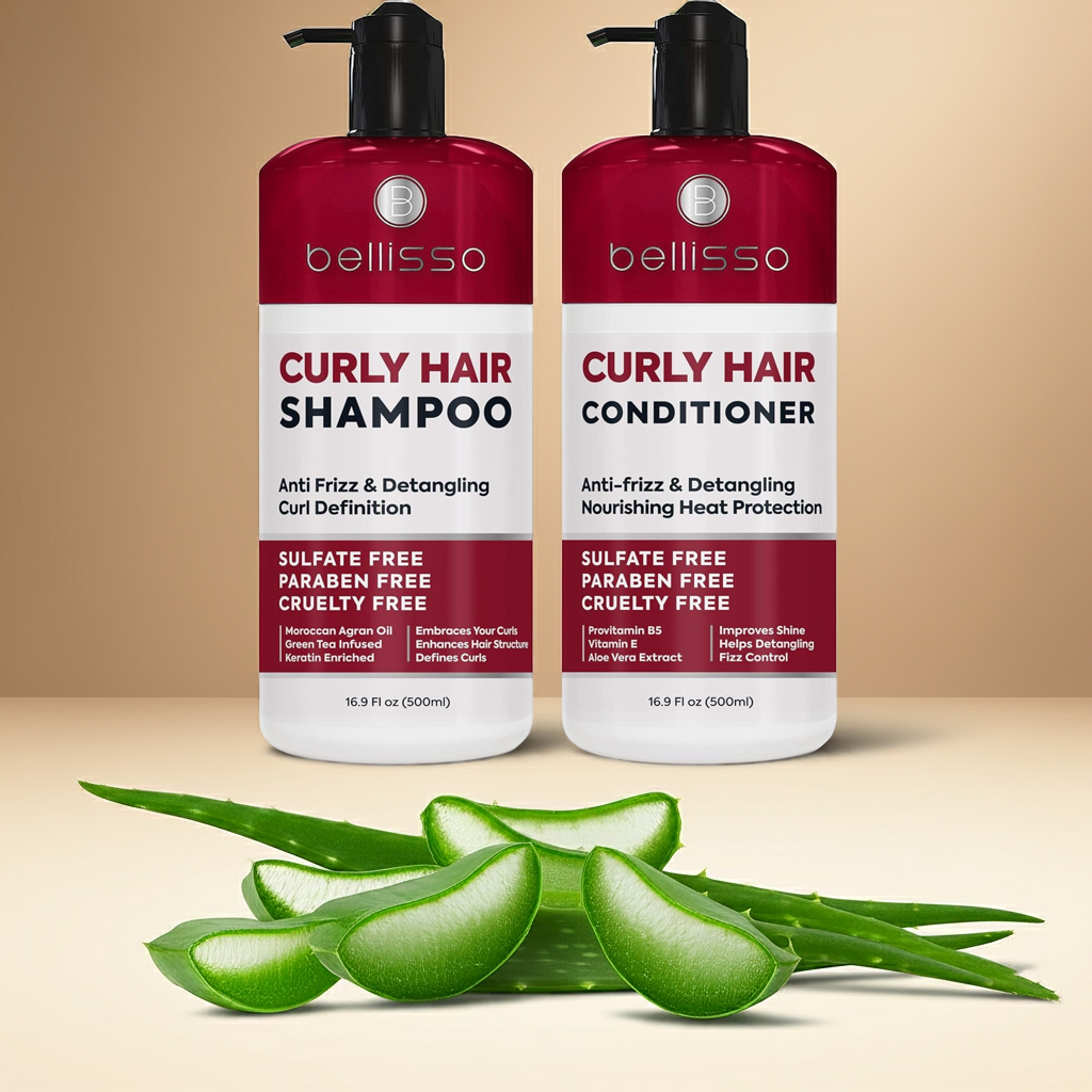 Curly Hair Shampoo & Conditioner – Sulfate-Free, Moisturizing Care