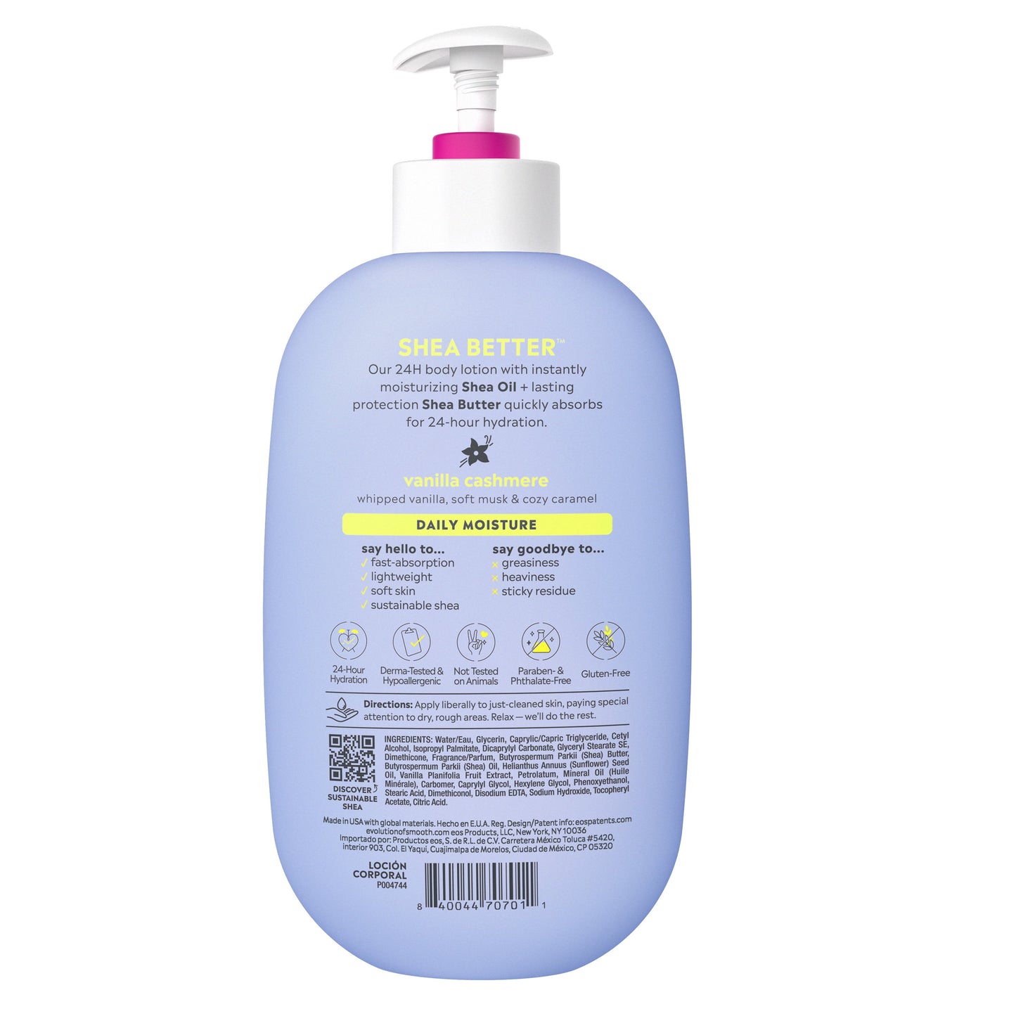 Shea Better Body Lotion with Vanilla Cashmere for Dry Skin, 16 Fl Oz