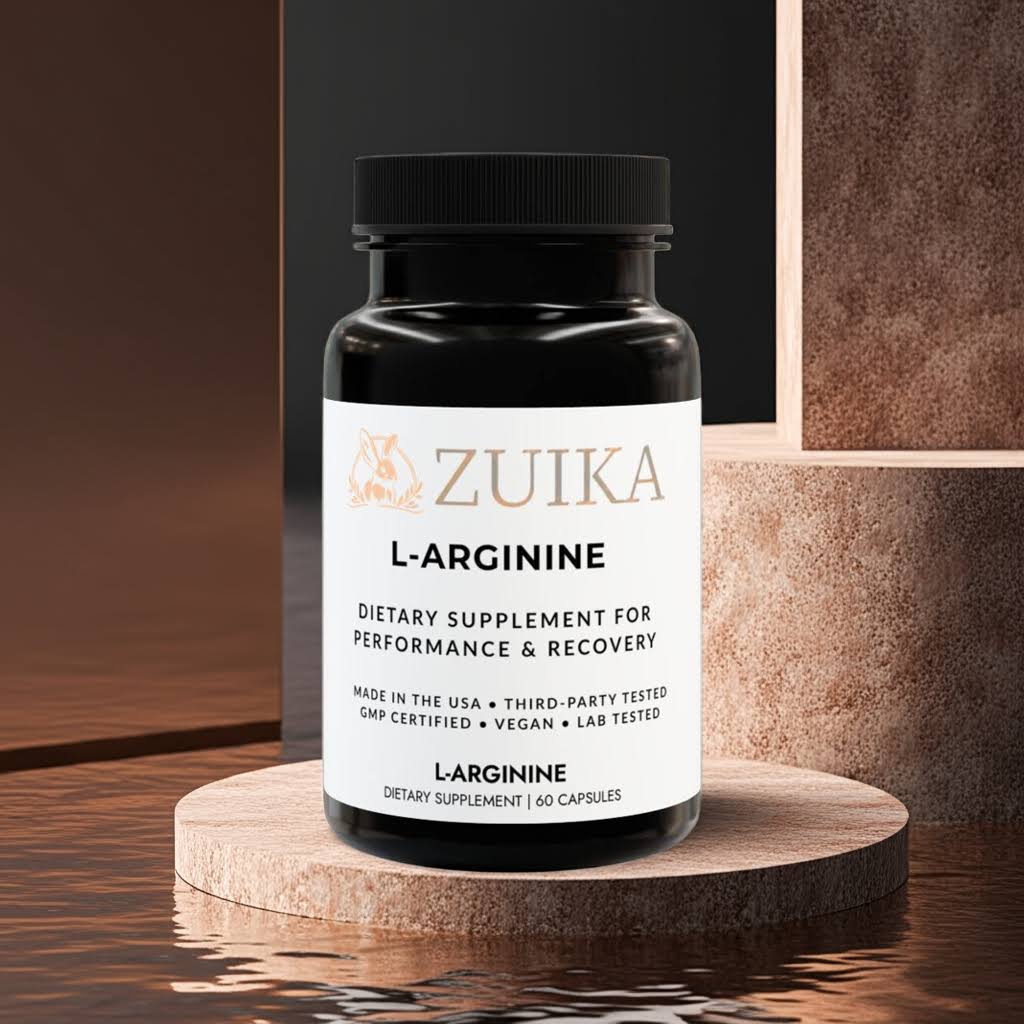 L-Arginine 1000mg – Nitric Oxide Support – 60 Veggie Capsules