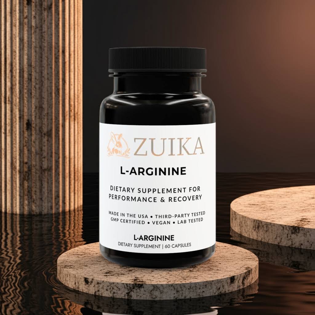 L-Arginine 1000mg – Nitric Oxide Support – 60 Veggie Capsules