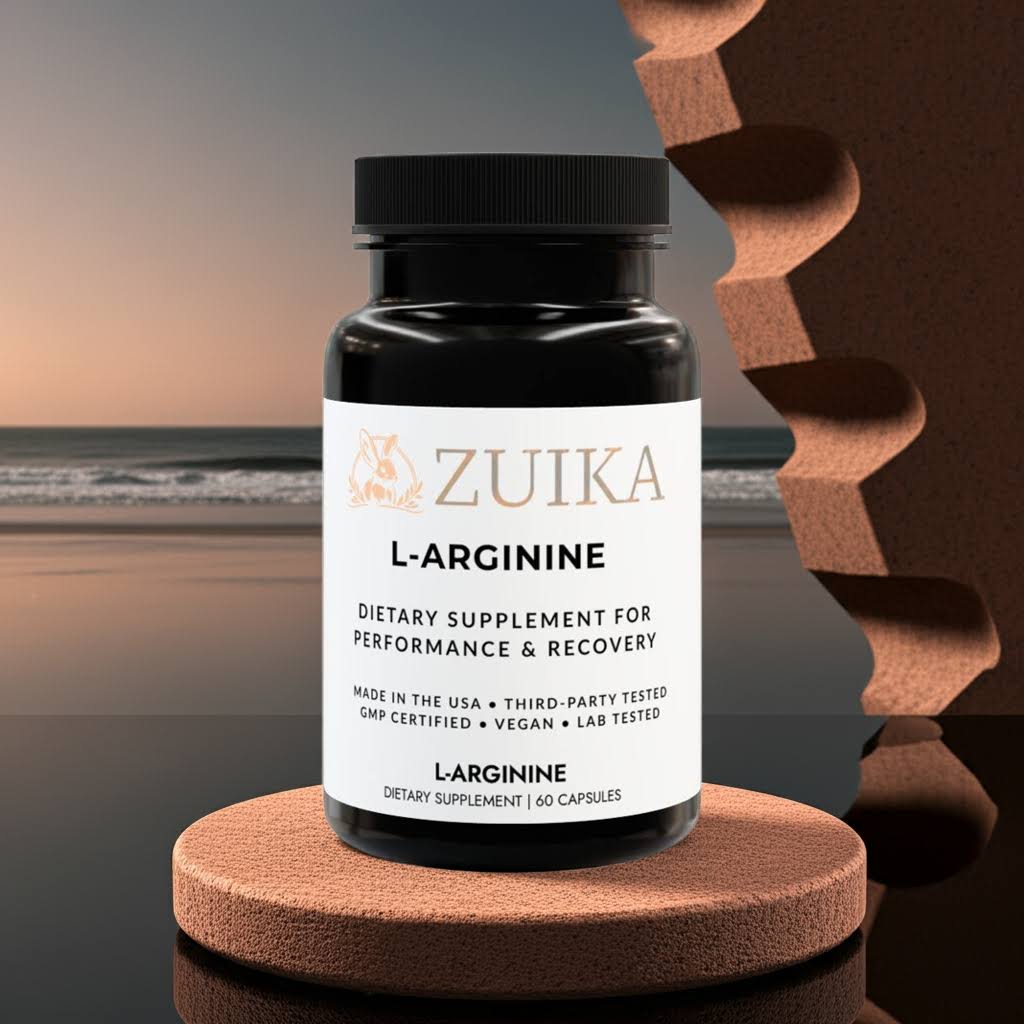 L-Arginine 1000mg – Nitric Oxide Support – 60 Veggie Capsules