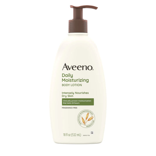 Daily Moisturizing Body Lotion and Facial Moisturizer for Face, Body and Dry Skin, 18 Oz