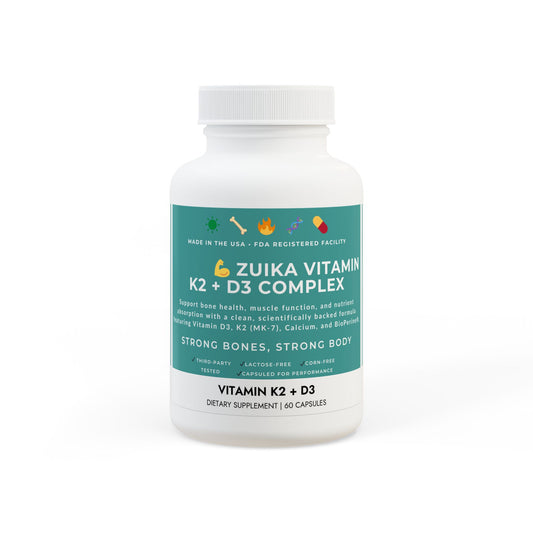 💊 ZUIKA Vitamin K2 and D3 Supplement – Support Muscle Function & Enhance Exercise Performance