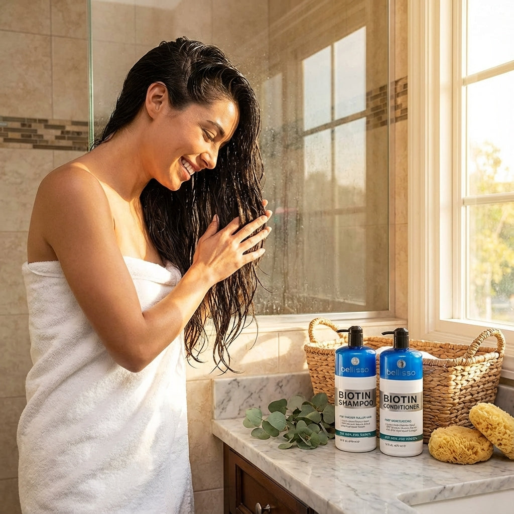 Bellisso Biotin Thickening Shampoo & Conditioner – Keratin & Collagen