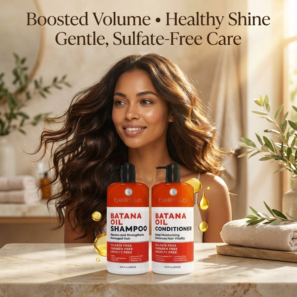 Bellisso Batana Oil Shampoo & Conditioner – Thickening, Volume & Strength