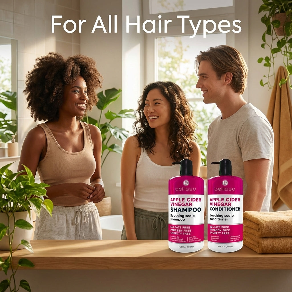 Bellisso Apple Cider Vinegar Shampoo & Conditioner – Sulfate-Free