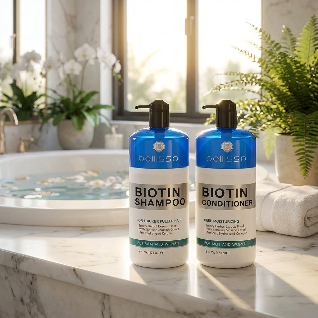 Bellisso Biotin Thickening Shampoo & Conditioner – Keratin & Collagen