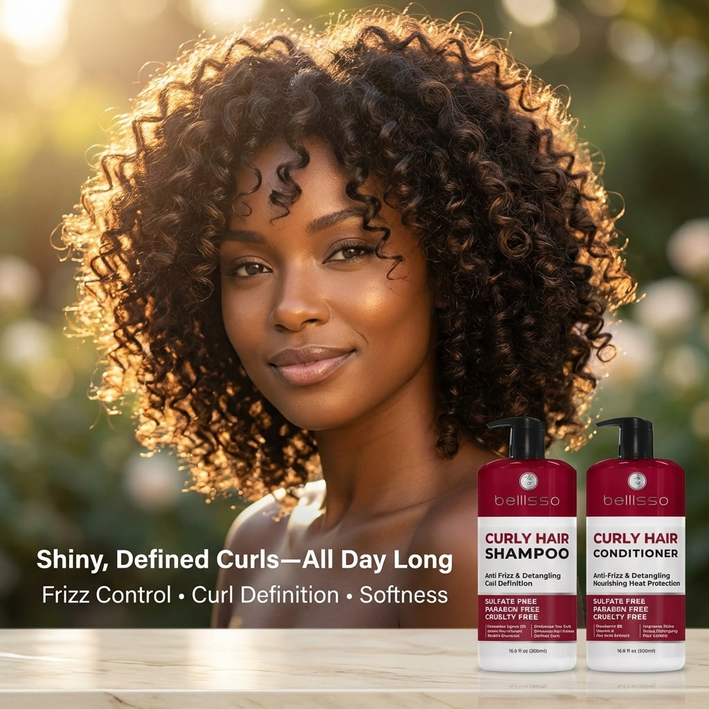 Curly Hair Shampoo & Conditioner – Sulfate-Free, Moisturizing Care