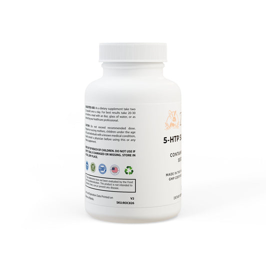 5-HTP Supplement – 100mg Griffonia Seed Extract – 60 Veggie Capsules