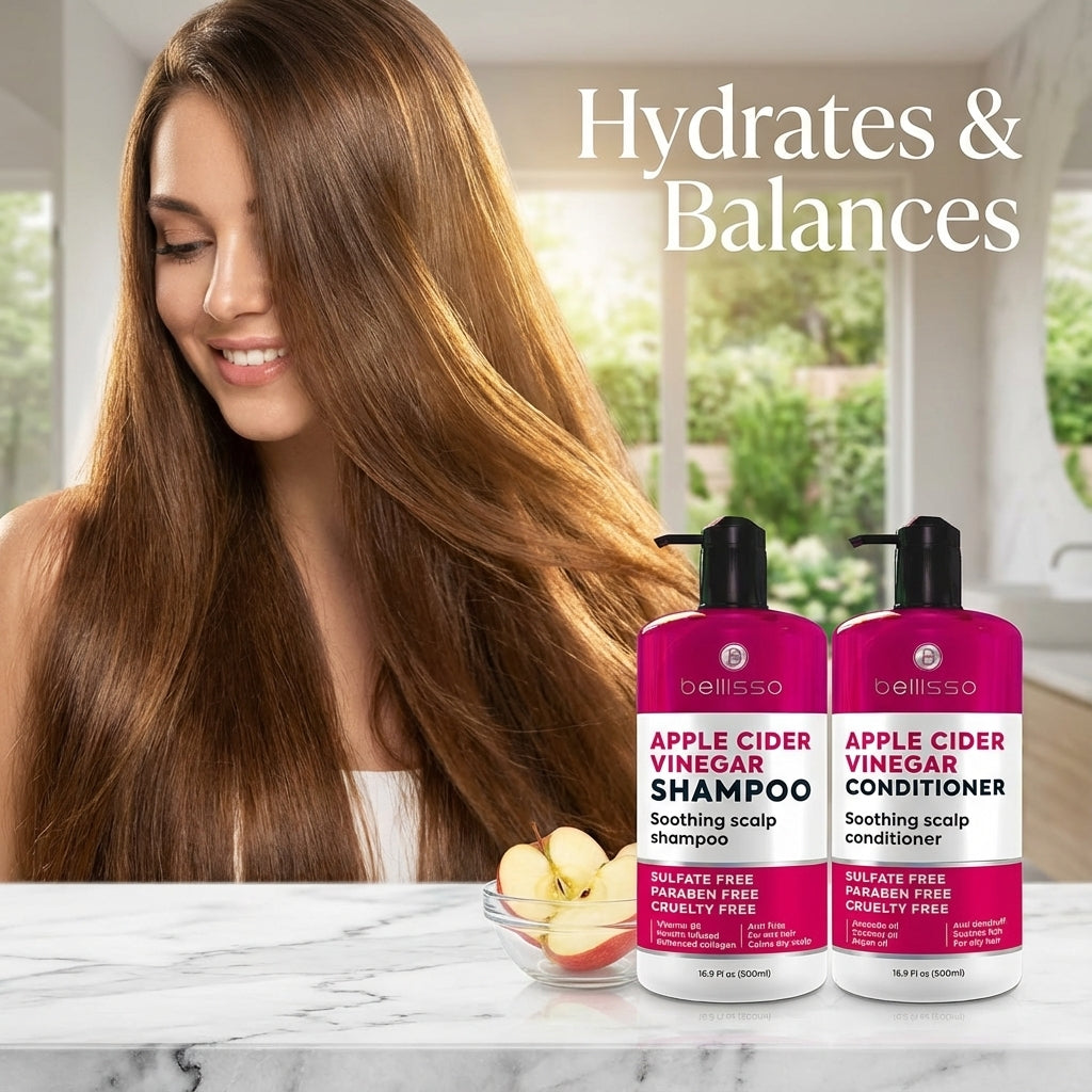 Bellisso Apple Cider Vinegar Shampoo & Conditioner – Sulfate-Free