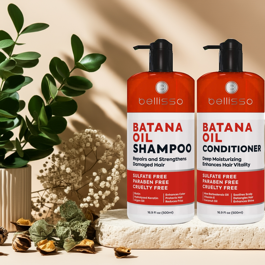 Bellisso Batana Oil Thickening Shampoo & Conditioner – Boost Hair Volume & Strength
