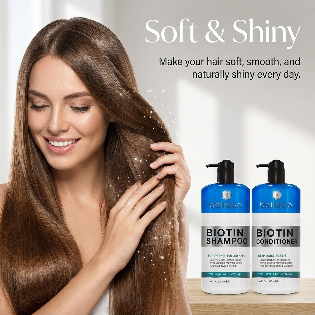 Bellisso Biotin Thickening Shampoo & Conditioner – Keratin & Collagen