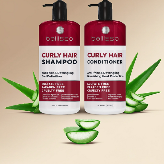 Curly Hair Shampoo & Conditioner – Sulfate-Free, Moisturizing for Wavy, Curly & Frizzy Hair