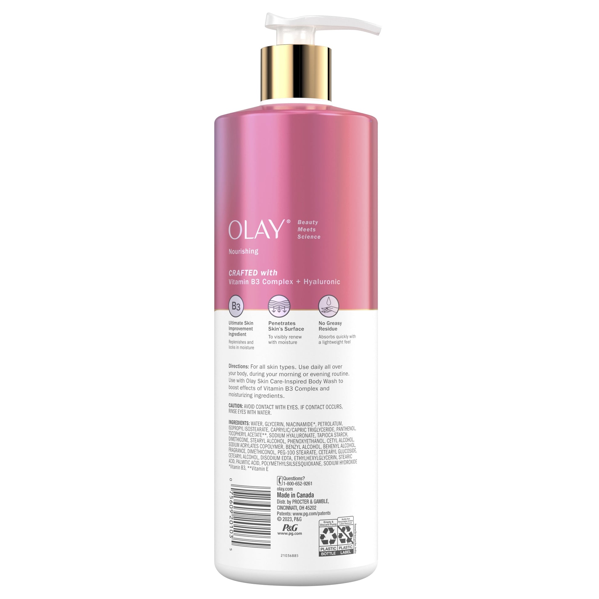 Nourishing and Hydrating Body Lotion with Hyaluronic Acid, 17 Fl Oz