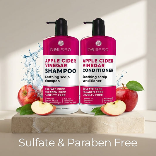Bellisso Apple Cider Vinegar Shampoo & Conditioner – Sulfate-Free