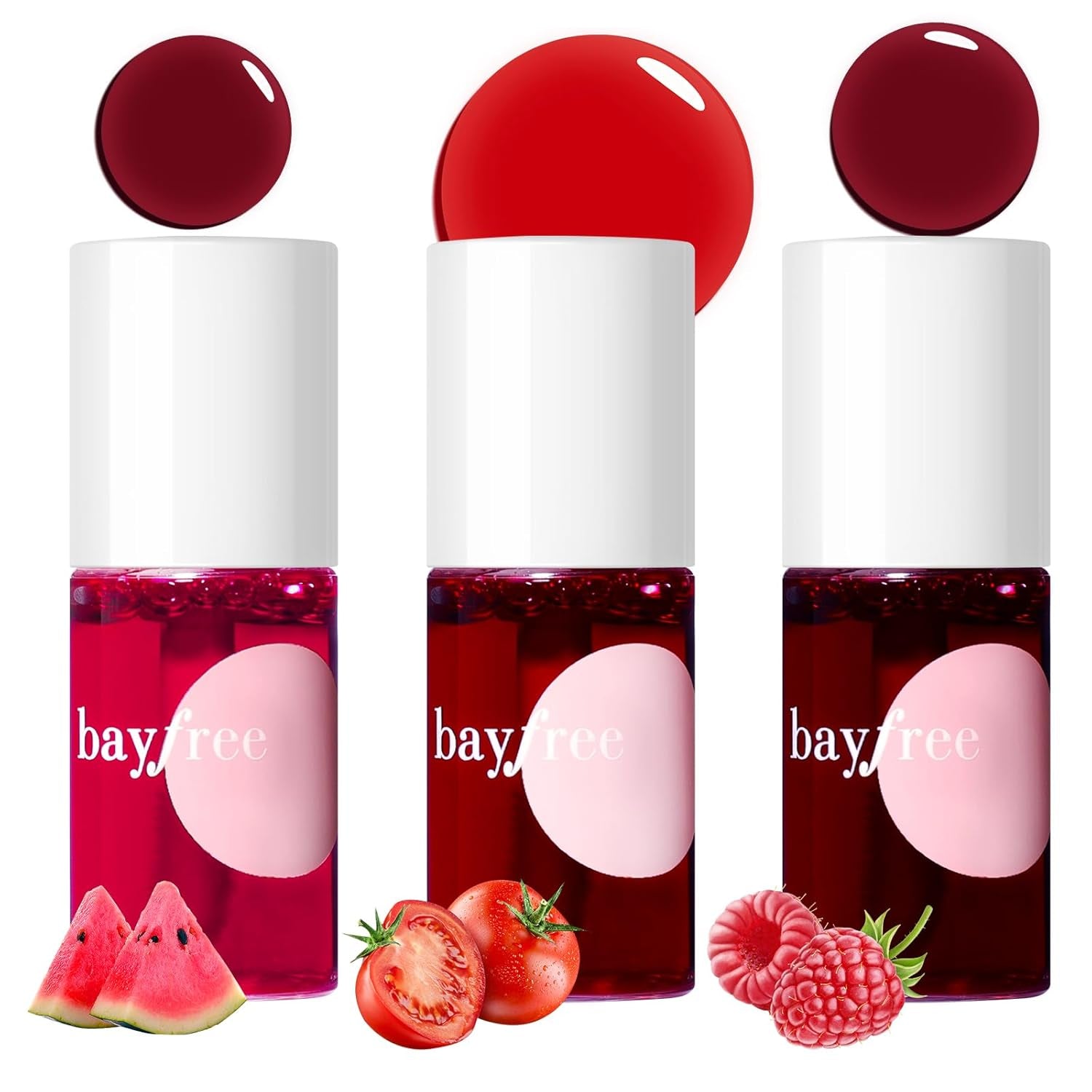 Bayfree Lip Tint Stain Set, 2 PCS Korean Water Tint Lightweight Non-Sticky, Waterproof Long Lasting Liquid Blush & Lip Stain, Transfer-Proof, Matte Finish Lip Color Makeup (Made into Jam)