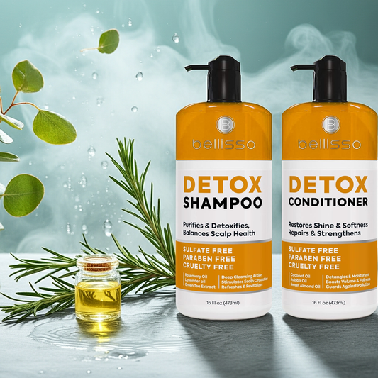 Bellisso Detox Shampoo & Conditioner – Sulfate-Free Clarifying Hair Care for Oily & Color-Treated Hair