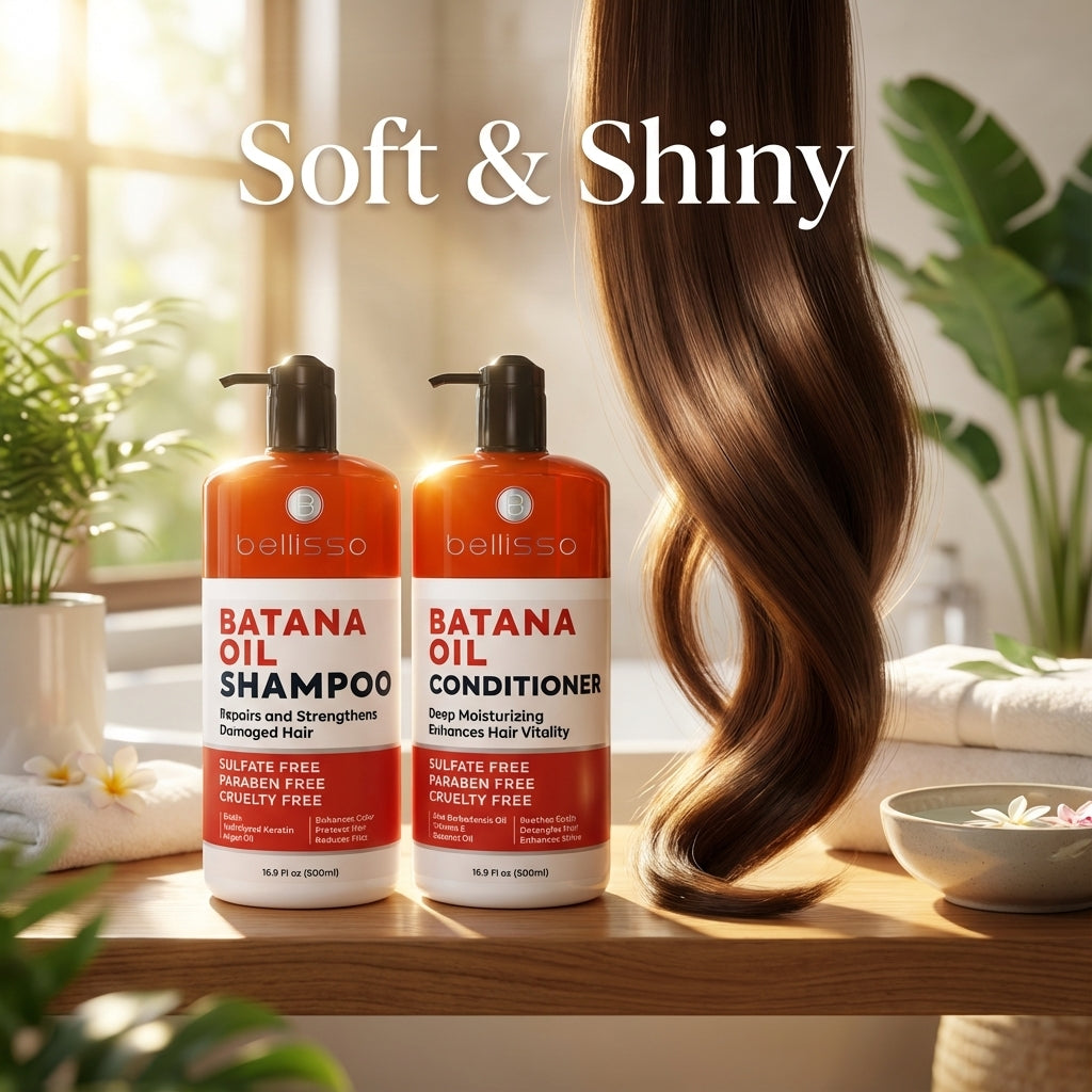 Bellisso Batana Oil Shampoo & Conditioner – Thickening, Volume & Strength