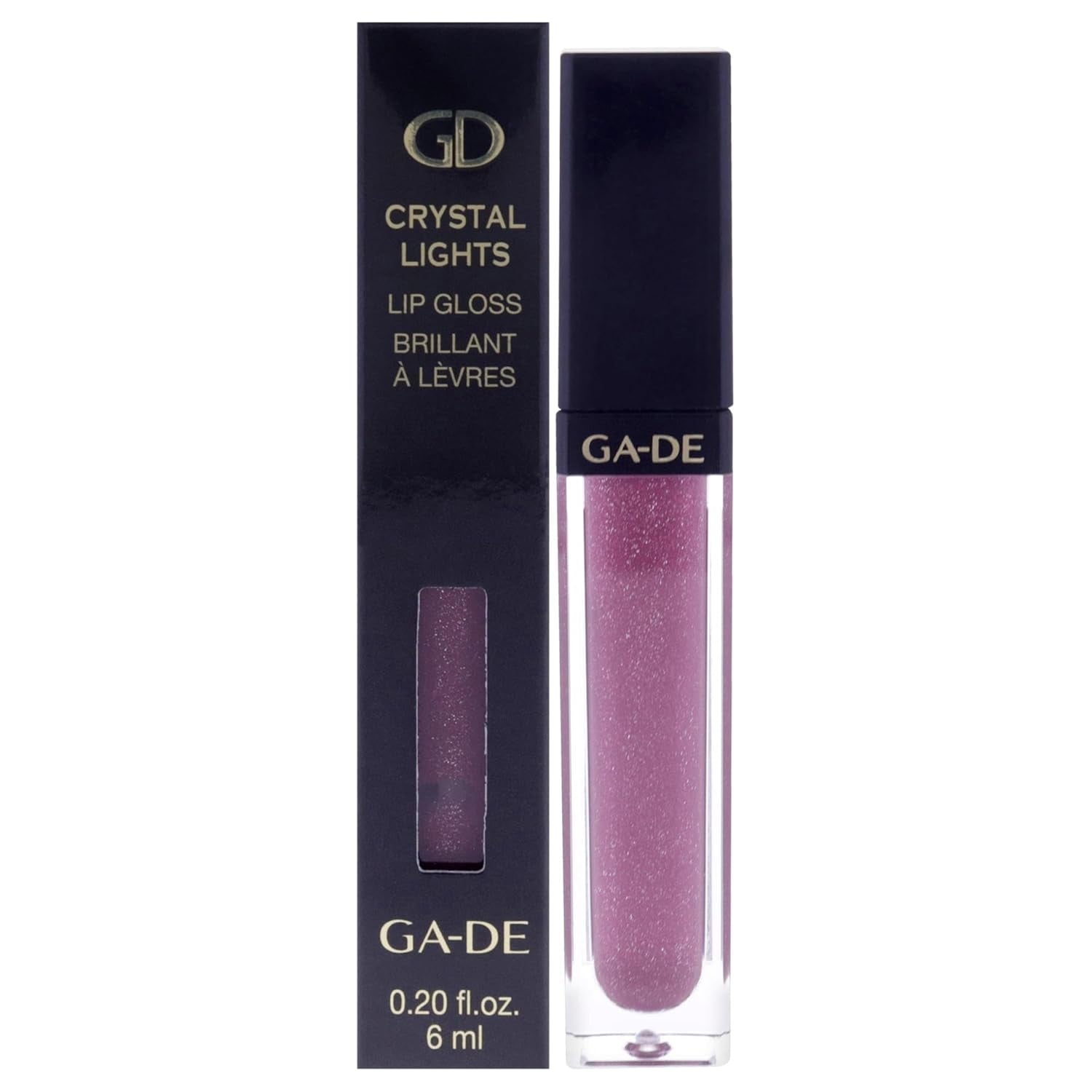 GA-DE Crystal Lights Lip Gloss, 823 - Enriched with Light-Reflecting Crystal Pearls - Smooth Silky, Rich Color - Moisturizes and Adds Shine - 0.2 Oz