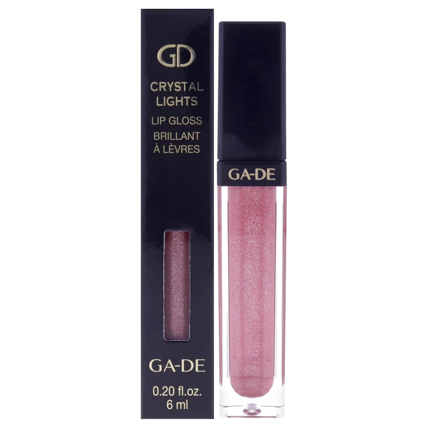 GA-DE Crystal Lights Lip Gloss, 823 - Enriched with Light-Reflecting Crystal Pearls - Smooth Silky, Rich Color - Moisturizes and Adds Shine - 0.2 Oz