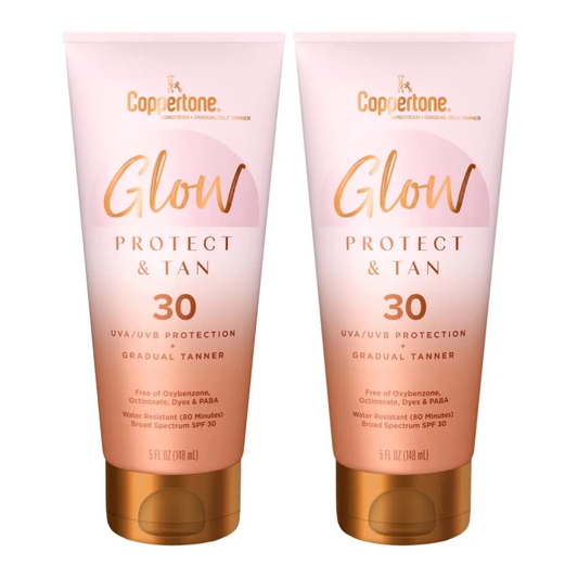 Glow Protect & Tan Sunscreen Lotion + Gradual Self Tanner, SPF 30