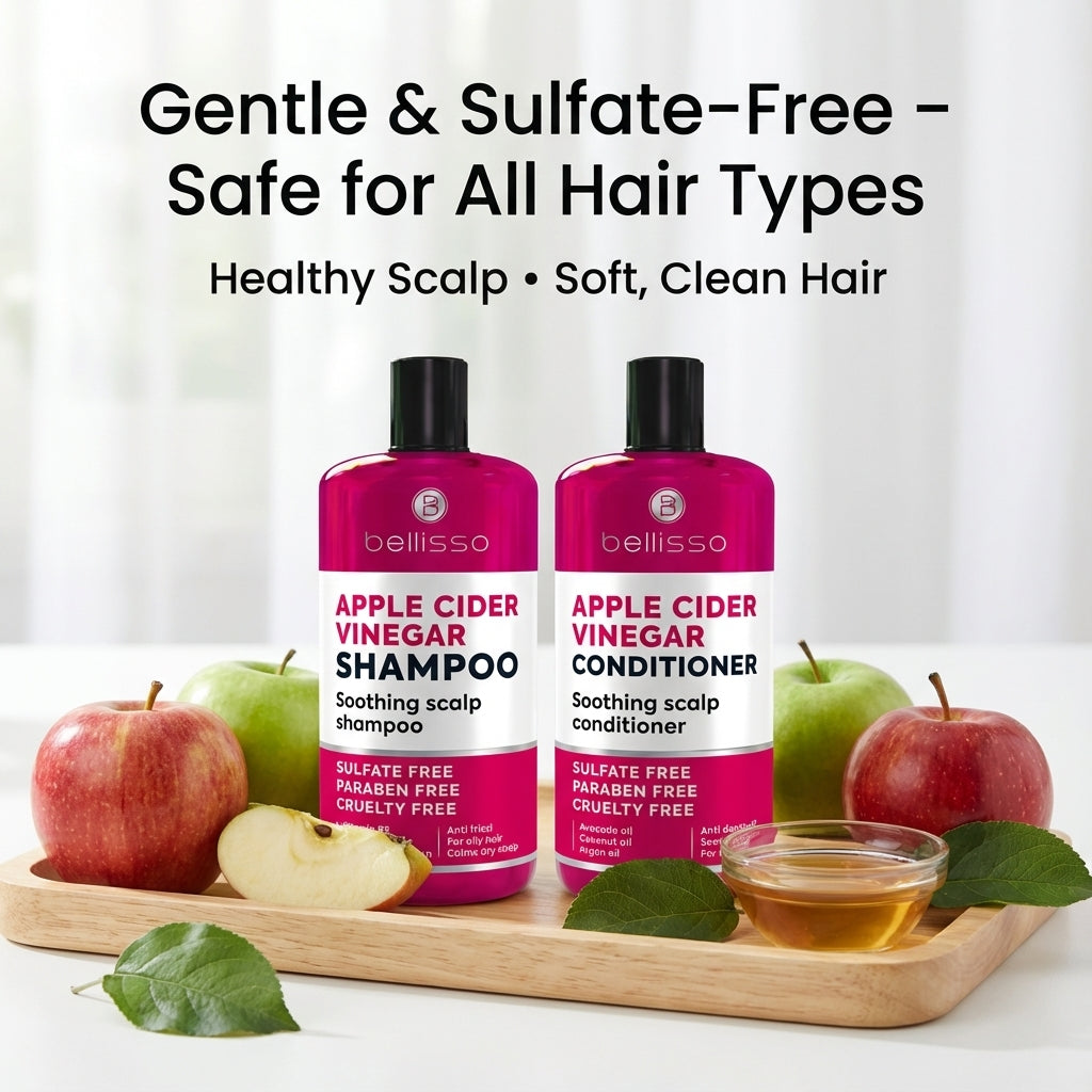 Bellisso Apple Cider Vinegar Shampoo & Conditioner – Sulfate-Free