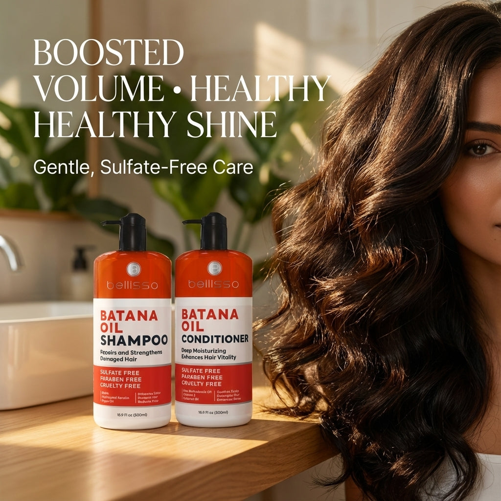Bellisso Batana Oil Shampoo & Conditioner – Thickening, Volume & Strength