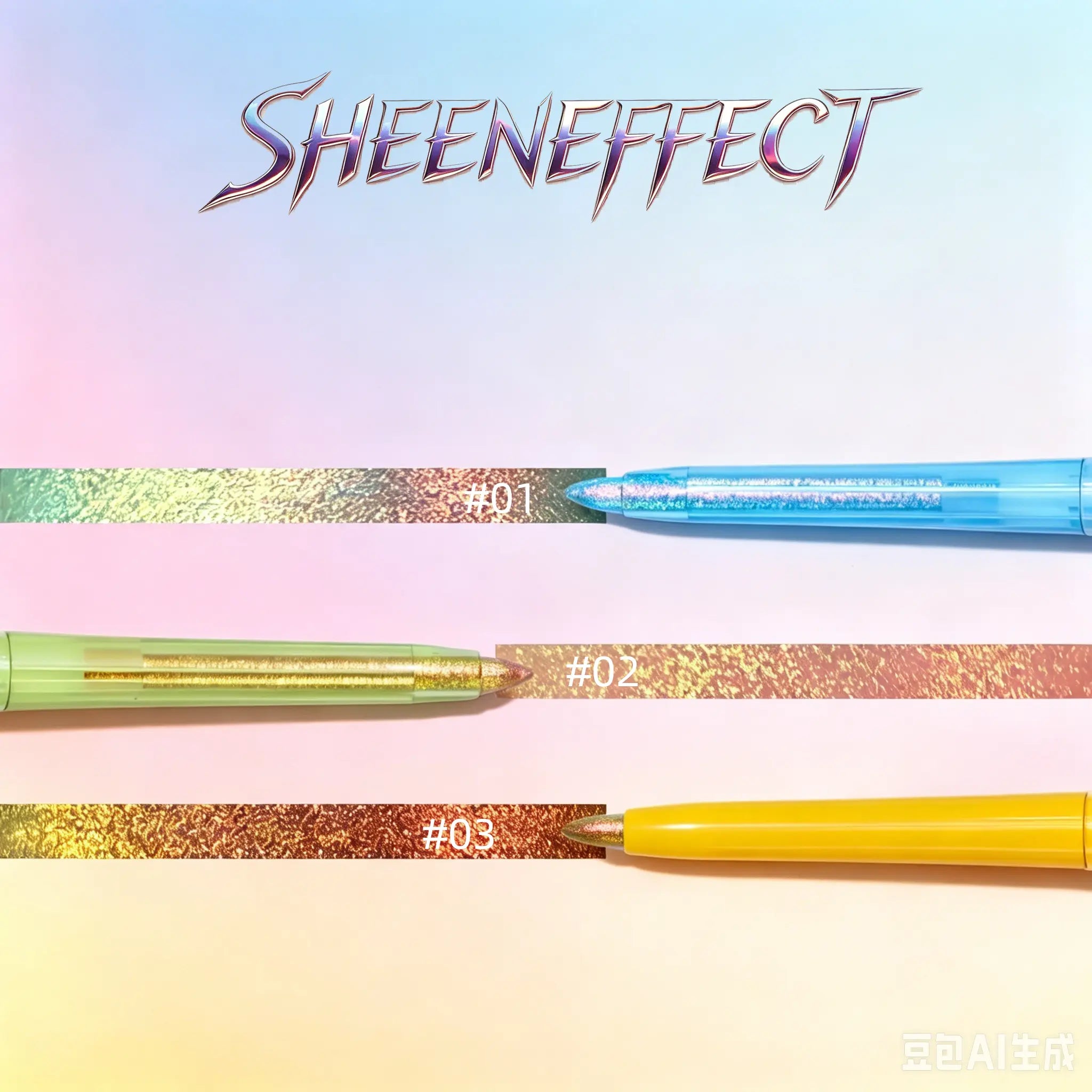 Elevate Your Eye Game with Sheeneffect Multichrome Iridescent Metallic Shimmer Gel Eyeliner - Waterproof, Vegan, and Long-Lasting for All-Day Glam!