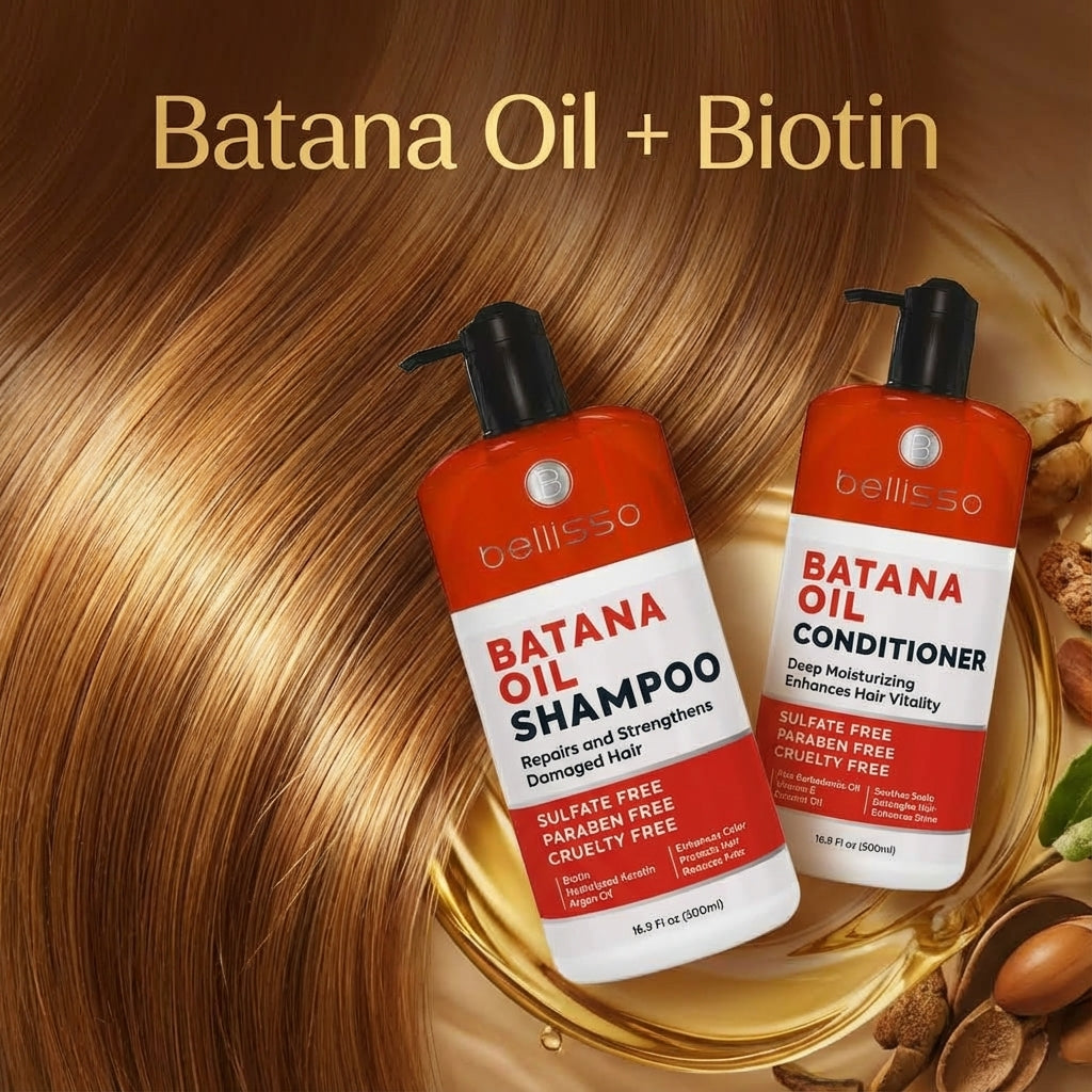 Bellisso Batana Oil Shampoo & Conditioner – Thickening, Volume & Strength