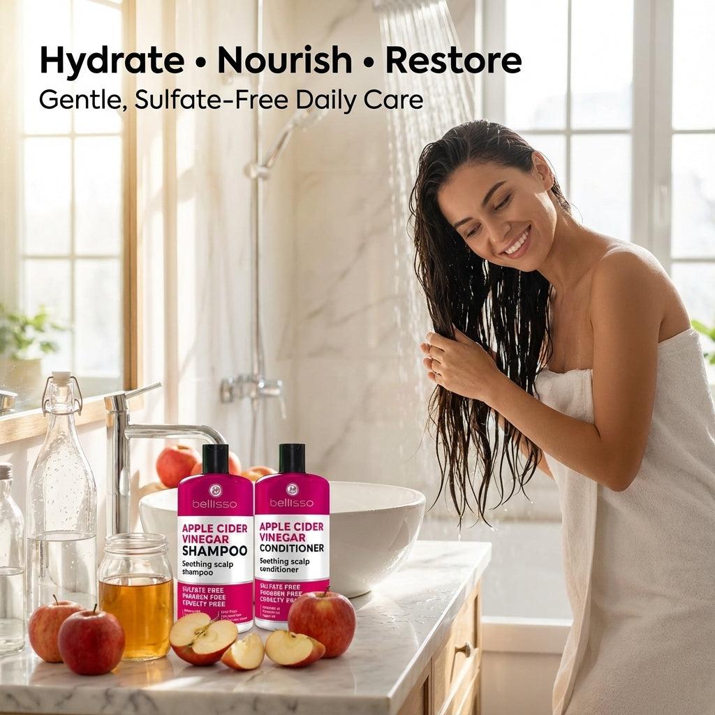 Bellisso Apple Cider Vinegar Shampoo & Conditioner – Sulfate-Free