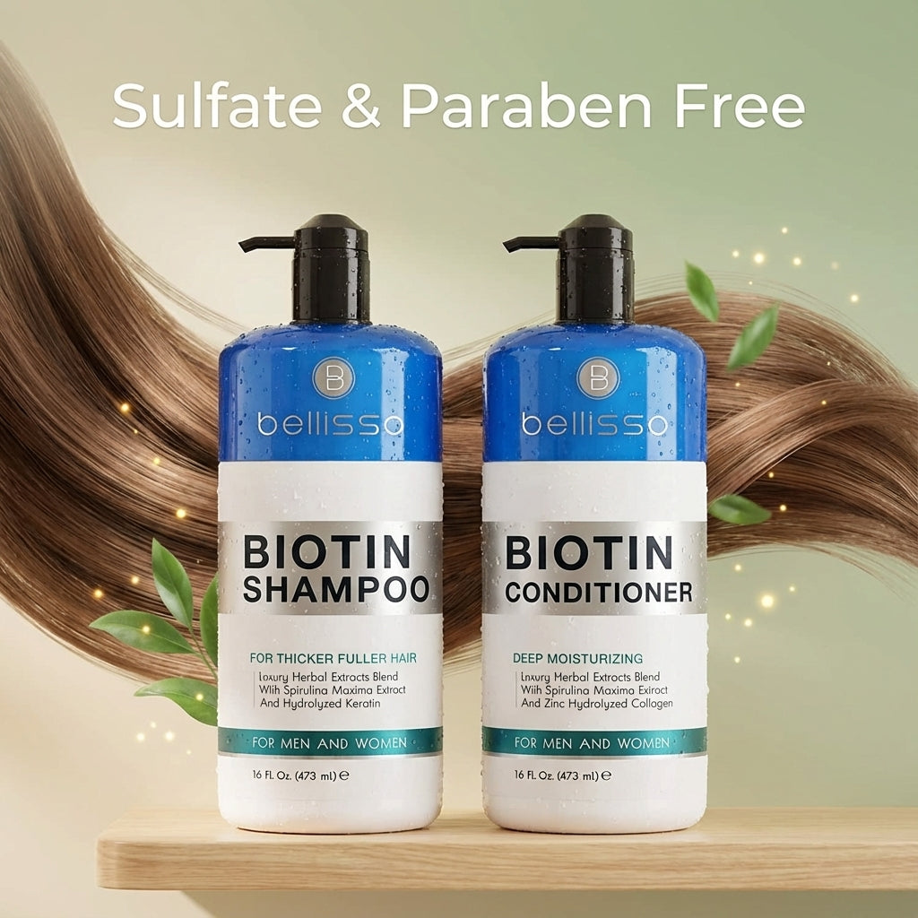 Bellisso Biotin Thickening Shampoo & Conditioner – Keratin & Collagen