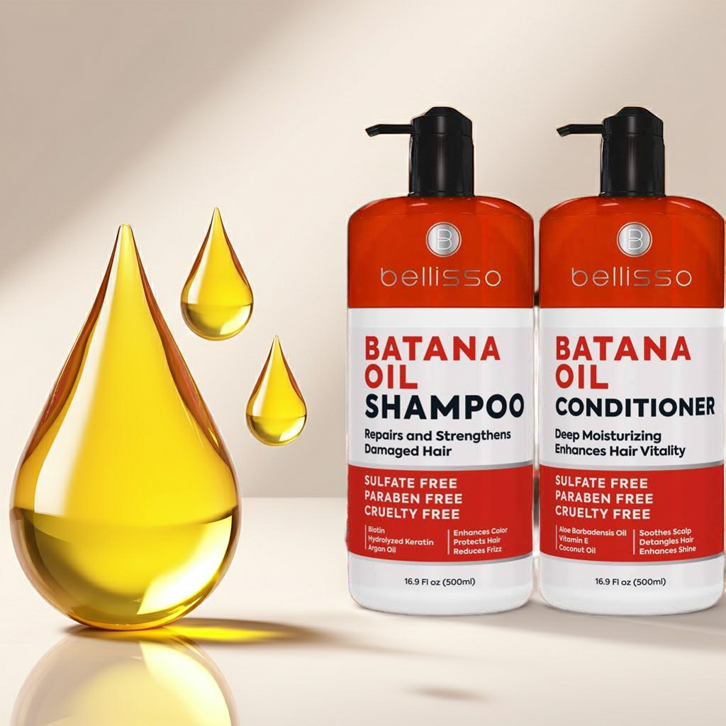Bellisso Batana Oil Shampoo & Conditioner – Thickening, Volume & Strength