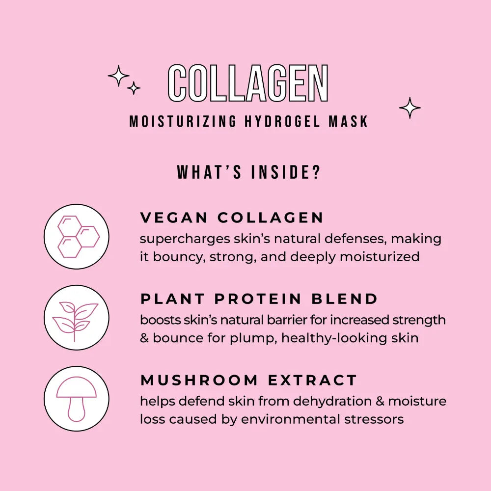 Transform Your Skin with Avatara Collagen Moisturizing Hydrogel Mask - 15 Pack | Experience the Magic of K-Beauty for Radiant, Hydrated Skin | Vegan, PETA-Approved, and Dermatologist-Tested