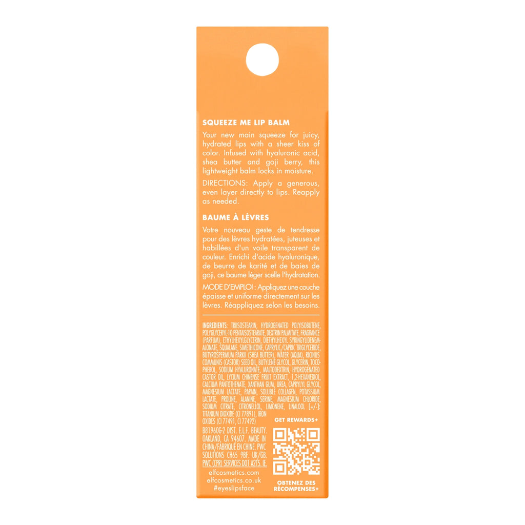 E.L.F. Squeeze Me Lip Balm, Peach, 0.21Oz