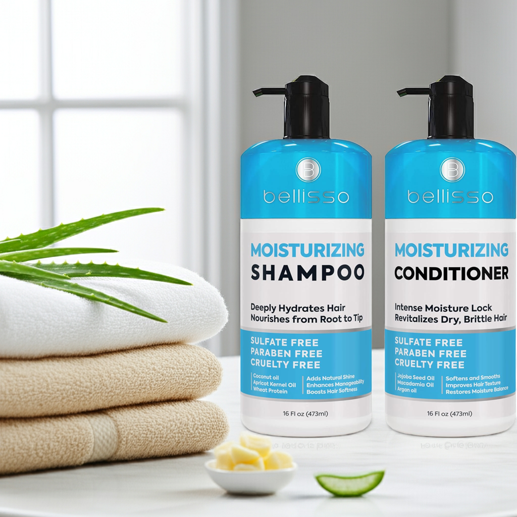 Bellisso Moisturizing Shampoo & Conditioner – Sulfate-Free Hair